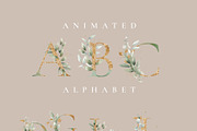 ANIMATED Watercolor Foliage & Gold, a Decorative Illustration by January Bloom (Thumbnail 2 of 12)