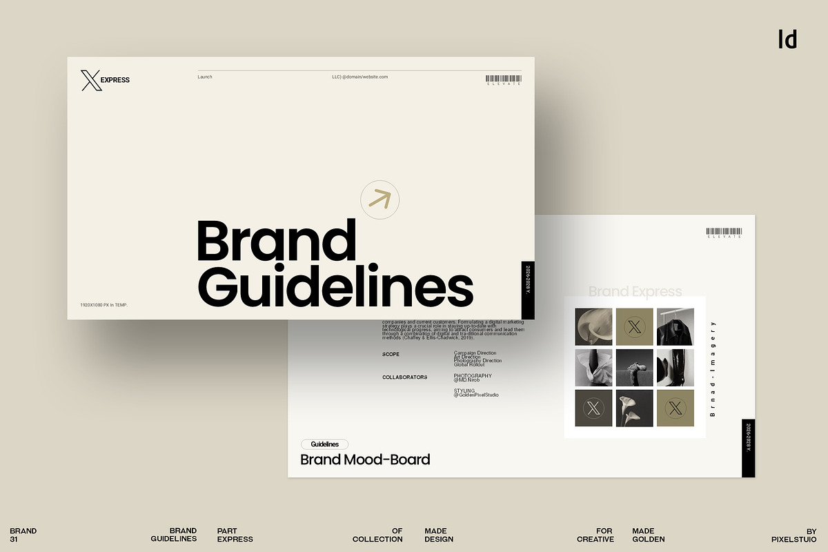 Brand Guideline InDesign Template, a Presentation Template by GoldenPixelStudio (Photo 1 of 9)