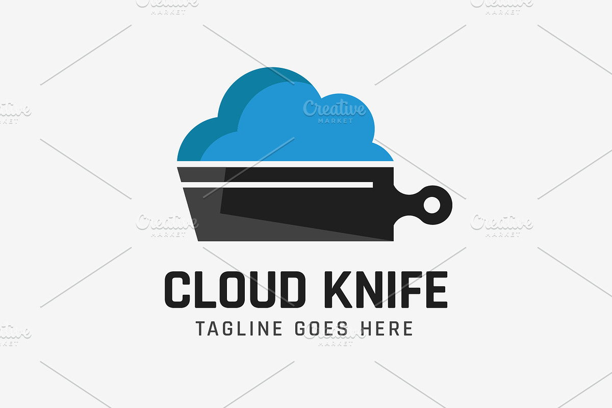 Cloud Knife Logo - Cooking Logo, a Branding & Logo Template by Creattlle (Photo 1 of 4)