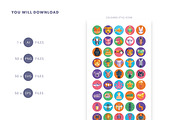 50 Animal Avatar Icons, an Outline Icon by Dighital (Thumbnail 9 of 9)