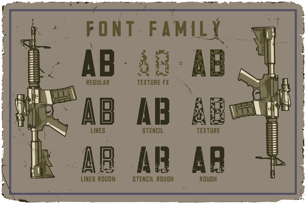 Militarist Font And Graphics, a Blackletter Font by VozzyStock (Photo 4 of 10)
