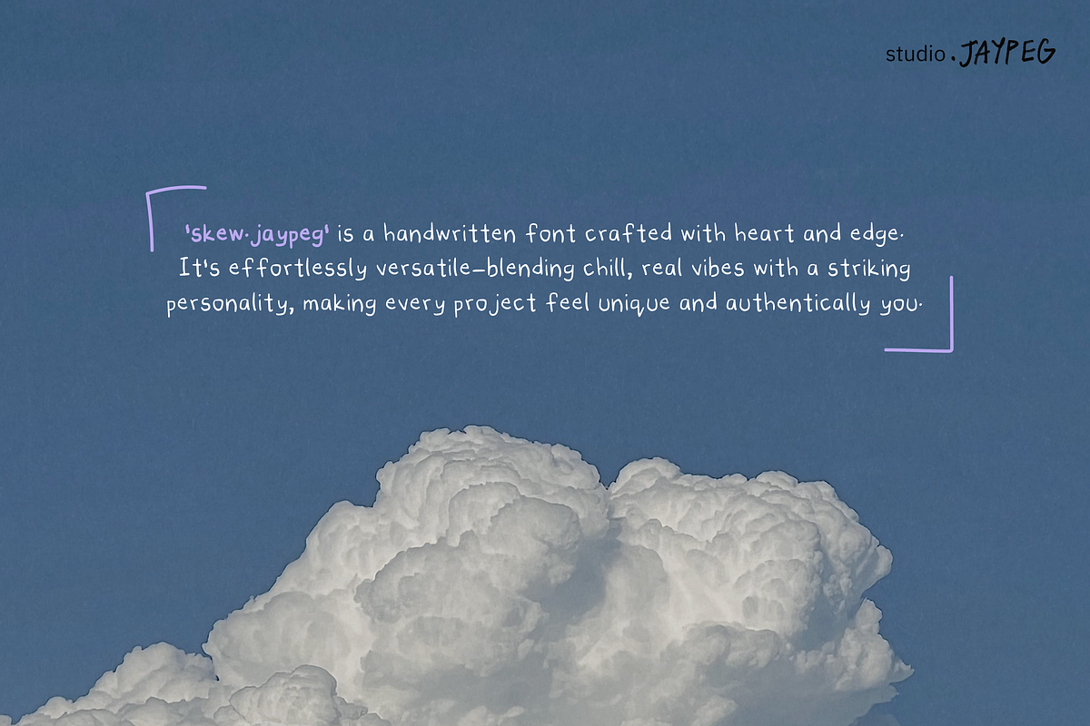 'skew.jaypeg' | handwritten font, a Handwritten Font by studio.jaypeg (Photo 2 of 7)