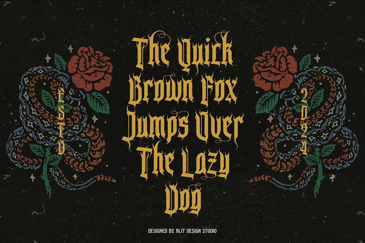 Burn Till Black Typeface, a Blackletter Font by alit design (Photo 2 of 20)