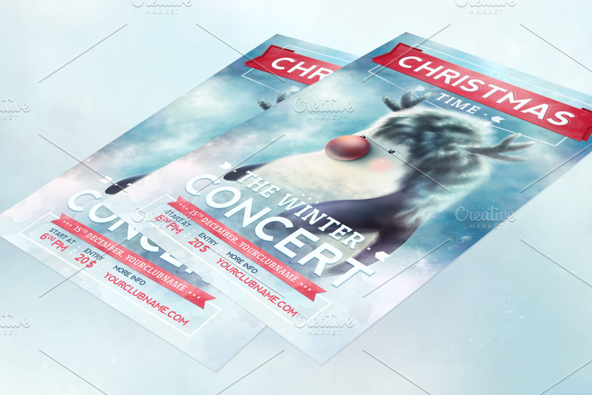 Christmas Card Flyer and Invitation, a Flyer Template by Mgd.Design (Photo 2 of 2)