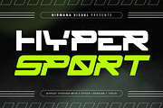 Hyper Sport - Racing Logo Font, a Sans Serif Font by Nirmana Visual (Thumbnail 1 of 17)