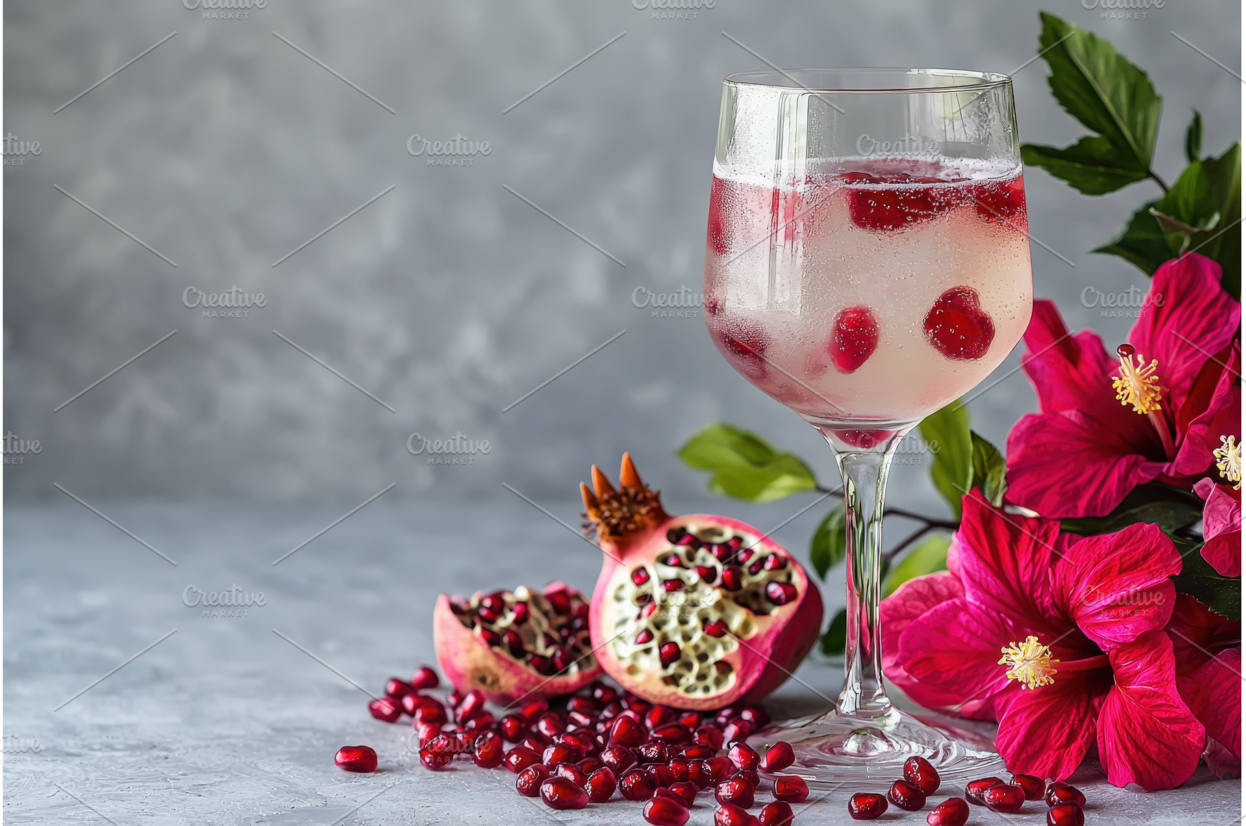 Hibiscus and Pomegranate Fizz in a, a Food & Drink Photo by Rodica Ciorba