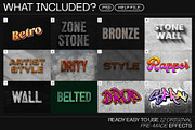 12 Text Effect Templates, a Layer Style Add-On by iDoodle Studio (Thumbnail 2 of 6)