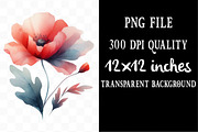 Summer Poppy Flowers Clipart, an Illustration by Designking (Thumbnail 4 of 4)