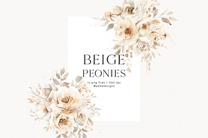 Beige Peonies