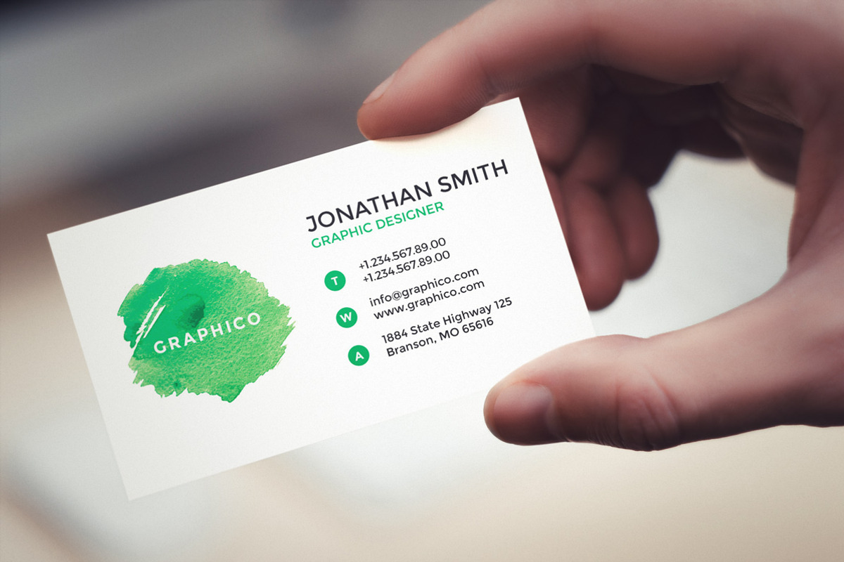 Simple Watercolor Business Card - 42, a Business Card Template by ND Design (Photo 3 of 13)