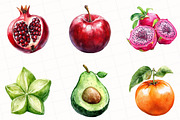 Fruits Watercolor Clipart, an Illustration by OK Design (Thumbnail 4 of 5)
