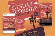 Sunday Church Flyer Set, a Flyer Template by Annora Studio (Thumbnail 2 of 6)