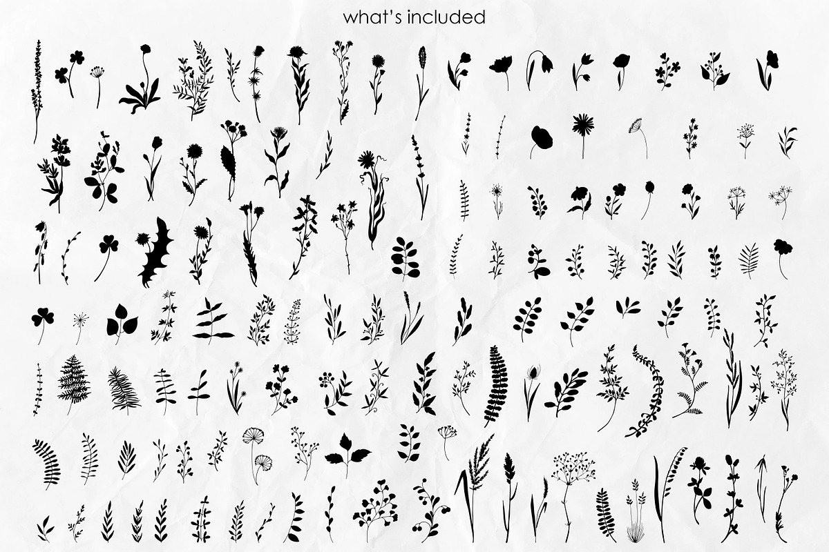 Wildflowers Silhouettes SVG, an Object Graphic by Dervik Art Store (Photo 3 of 7)