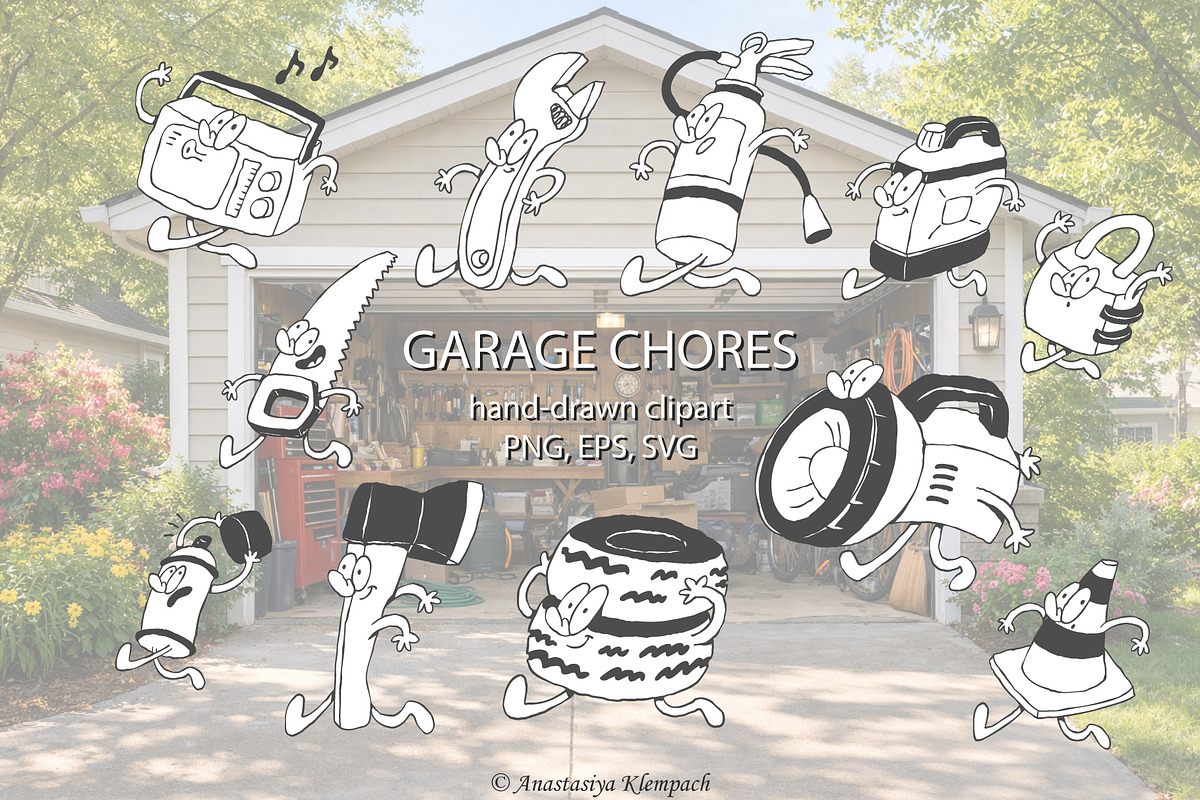 Funny Everyday Chores Doodles, an Illustration by Anastasiya Klempach (Photo 5 of 10)