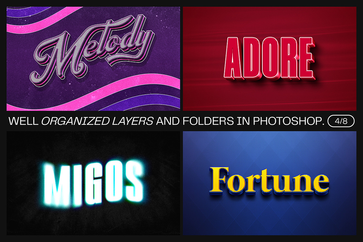 12 Text Effect Templates, a Layer Style Add-On by iDoodle Studio (Photo 4 of 6)
