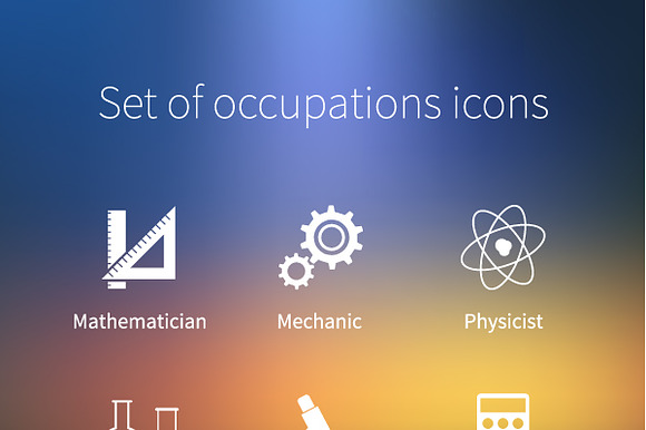 Set Of Occupations Icons