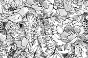 Japanese flowers patterns, a Pattern Graphic by emeraldthue (Thumbnail 9 of 9)