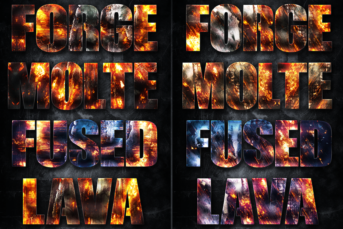 32 Fire Forged Layer Styles 2, a Layer Style Add-On by DesignFathoms (Photo 2 of 3)