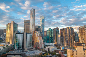 Modern cityscape featuring australia, melbourne, and modern