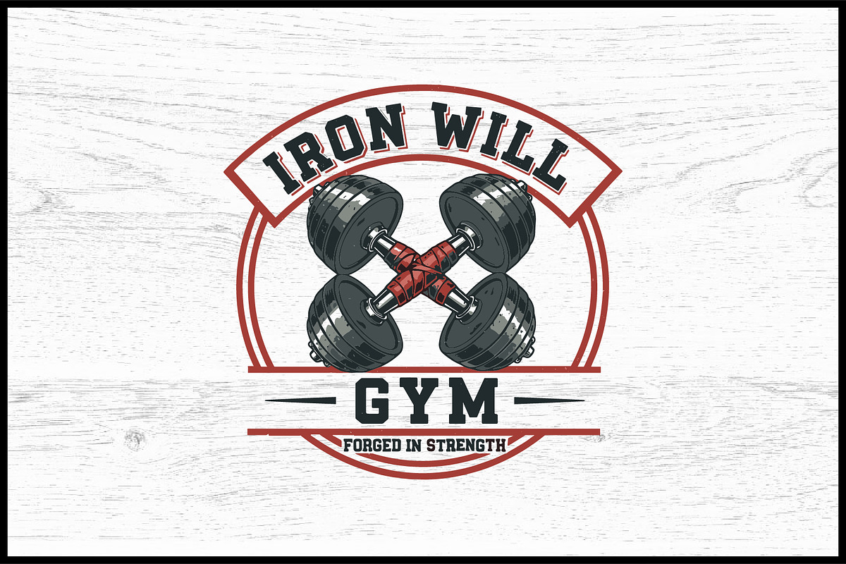 10 Power Gym Logo Badge Bundle, a Sport Illustration by Artivon (Photo 5 of 10)