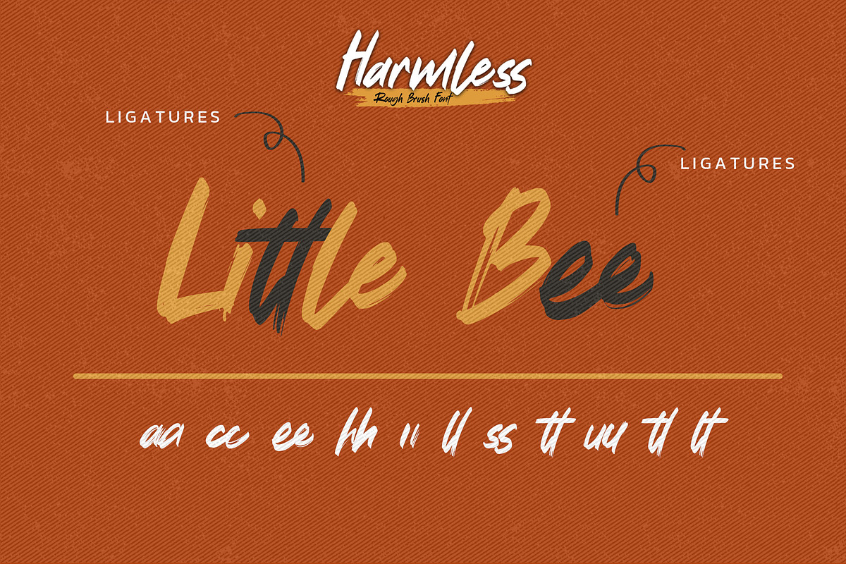 Harmless - Rough Brush Font, a Font by Gassstype (Photo 8 of 8)