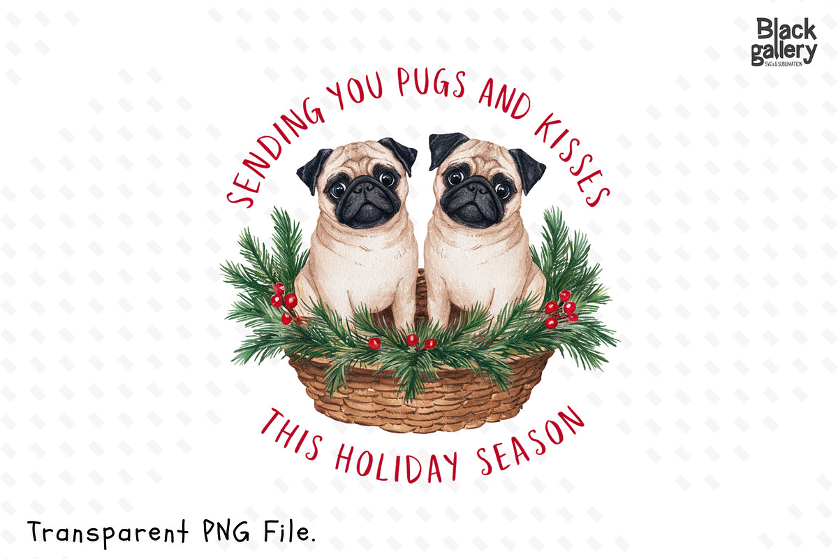 Watercolor Christmas Dog Puns Bundle, a Graphic by Clipart Bloom (Photo 8 of 25)