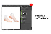 Socks 4 Types Mockups Set, a Bottom Mockup by rebrandy (Thumbnail 11 of 12)