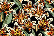 Mysterious Tiger Lilies (seamless), a Pattern Graphic by Uminoki (Thumbnail 6 of 6)