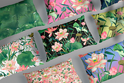 Lotus patterns and illustrations, a Pattern Graphic by Annet lovart (Thumbnail 8 of 17)