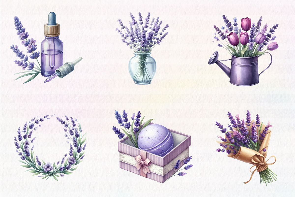 Lavender Pamper Time Clipart, an Illustration by CreationArt (Photo 6 of 7)