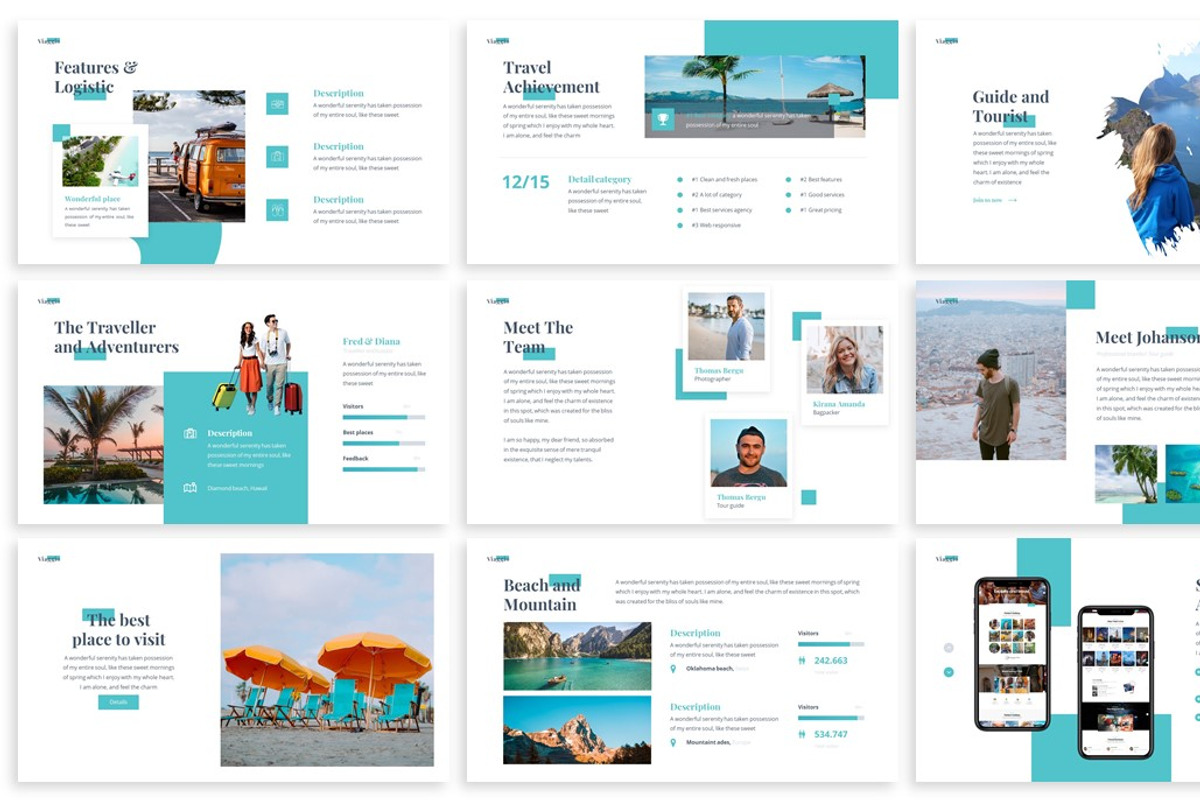 Viaggio - Travel Google Slides, a Presentation Template by SlideFactory