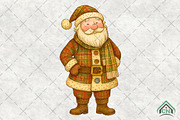 Plaid Santa Claus PNG, an Illustration by Craft Nest (Thumbnail 1 of 6)