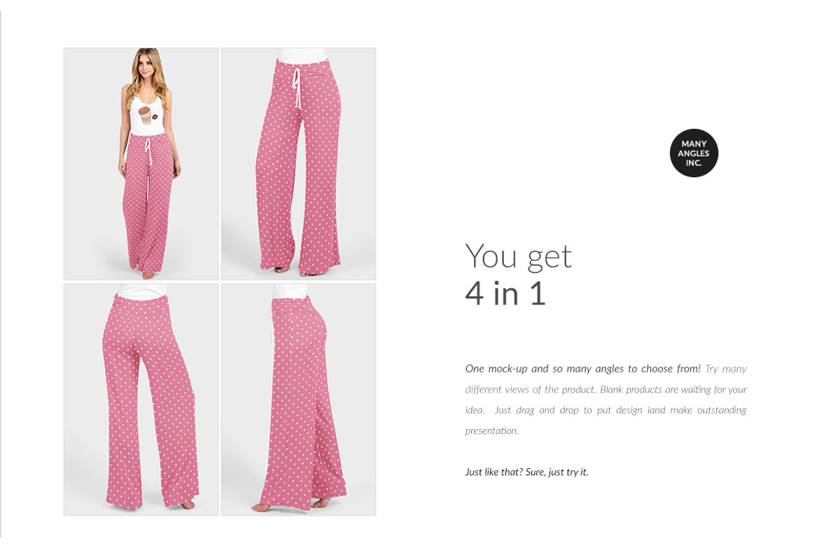 Lounge Pants Mock-ups Set, a Household Mockup by Mocca Mockups Store (Photo 4 of 14)