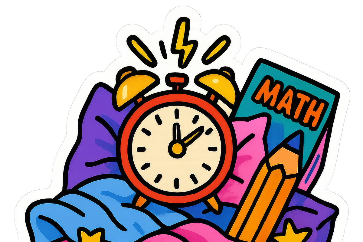 Back to school with colorful alarm c, an Illustration by Dvoevnore photos