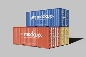 Shipping Container Mockup Bundle