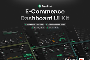 TeamSync - E-Commerce Dashboard, an UI Kit Template by Semusim Visual