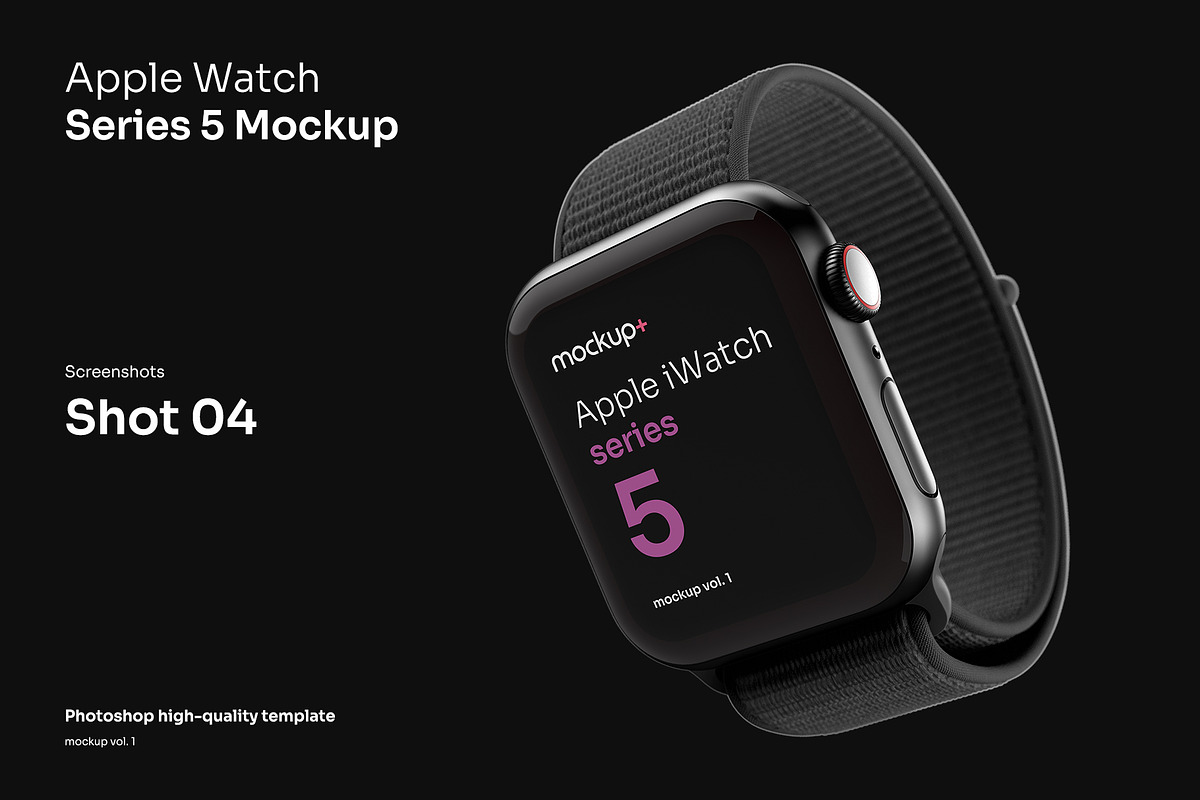 Apple Watch Series 5 Mockup, a Product Mockup by Mockup+ (Photo 5 of 7)
