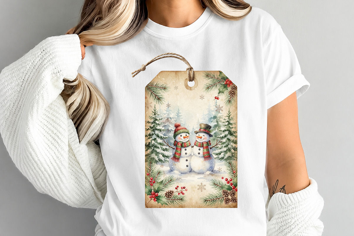 Vintage Christmas Gift Tags Bundle, a Transportation Illustration by Digital Artistic99 (Photo 5 of 9)