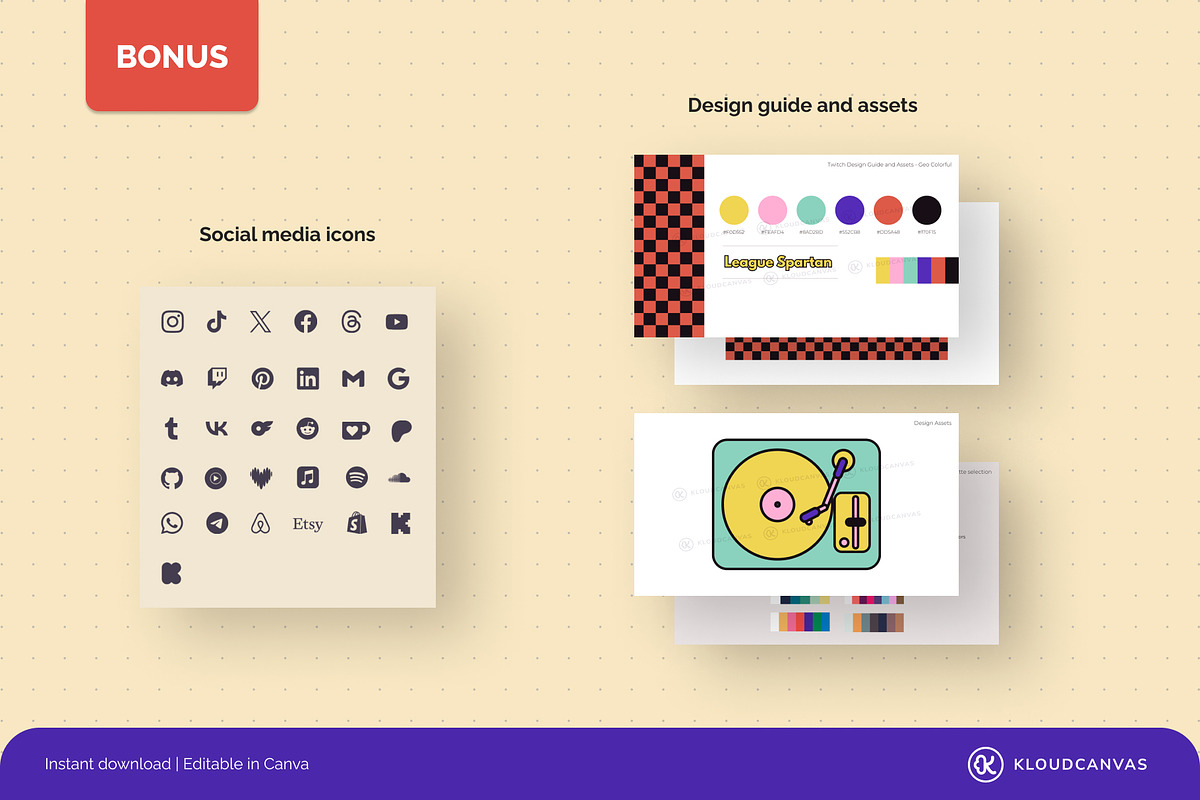 Animated Twitch Screen - Retro Vinyl, a Social Media Template by KloudCanvas (Photo 3 of 5)