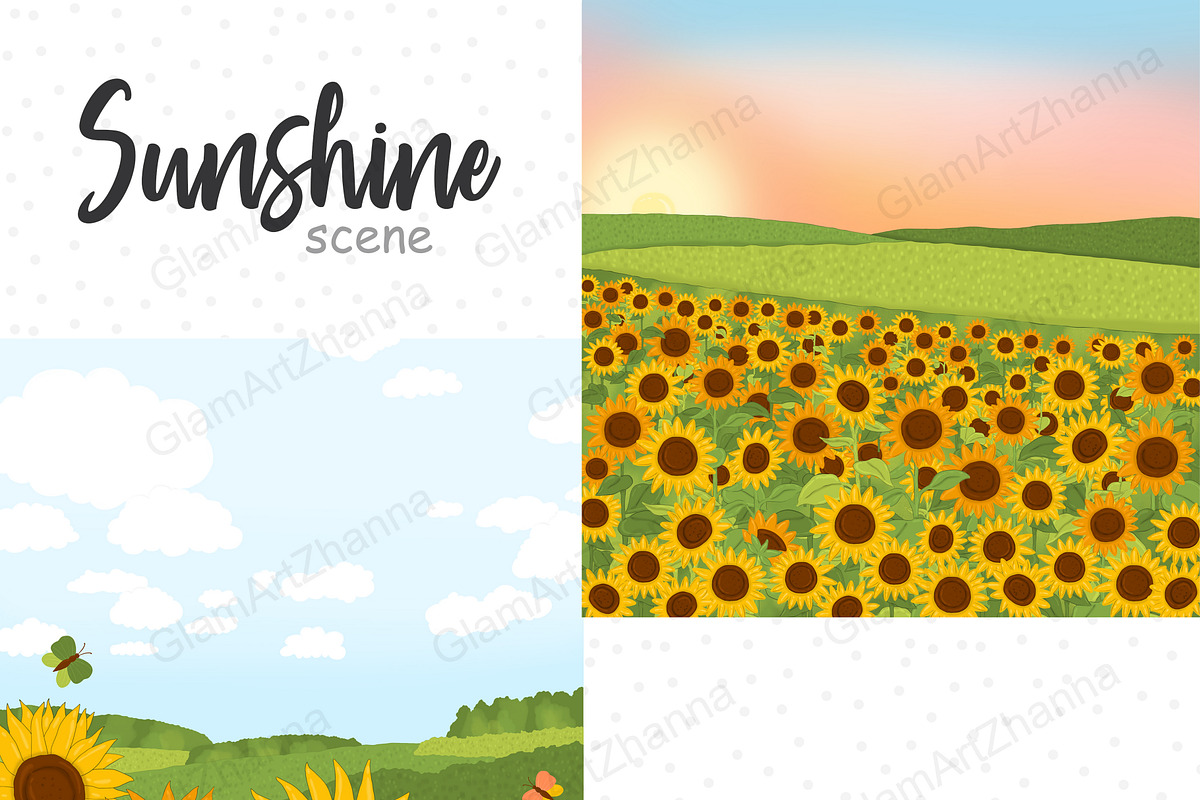 Sunshine Scene, a Seasonal Illustration by GlamArtZhanna (Photo 2 of 3)