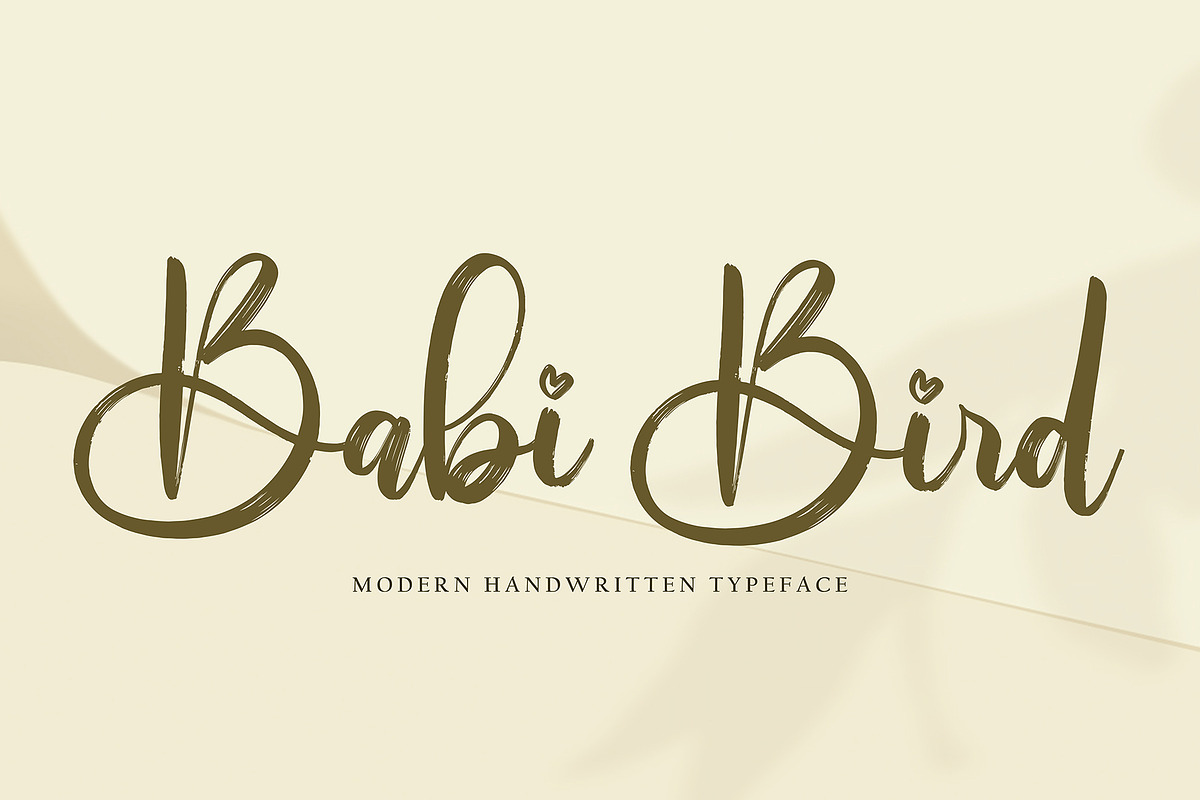 Babi Bird, a Handwritten Font by pineungtype