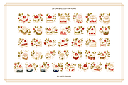 Sweet Cakes - Elements & Patterns, a Food Illustration by Artflorara (Thumbnail 3 of 12)
