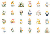 Honey Bee Gnome Watercolor Clipart, an Illustration by Sublimation Artist (Thumbnail 2 of 6)