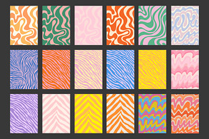 GROOVY PATTERNS. Y2K VECTOR TEXTURES