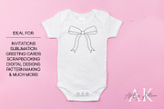 Ribbons & Bows Line Art Clipart, an Object Graphic by Ashley Katrina (Thumbnail 4 of 4)