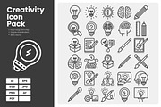 Creativity Icon Pack, an Outline Icon by erifqizeicon (Thumbnail 3 of 3)