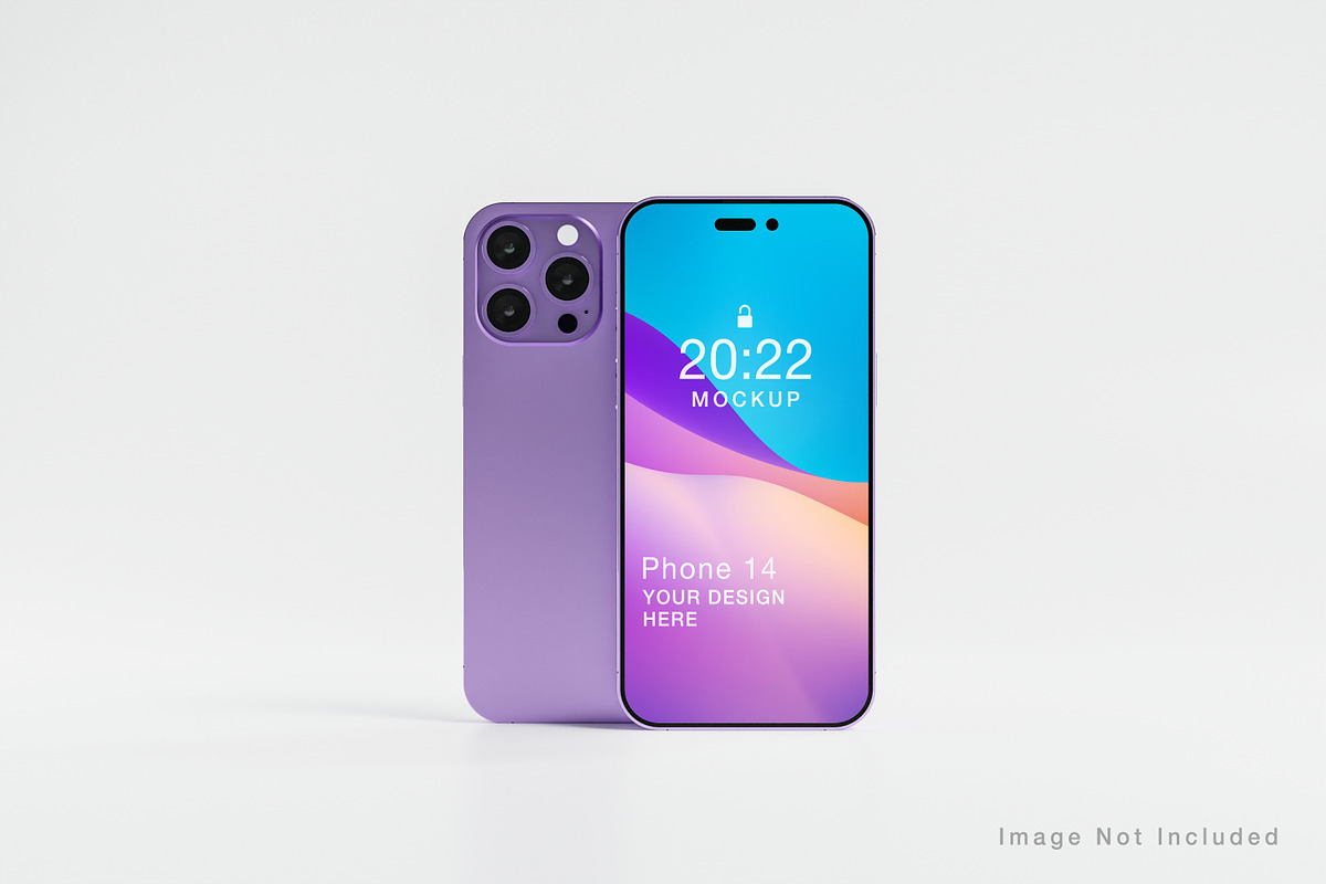 iPhone 14 Concept Mock-up Pack, an iPhone Mockup by Zero_std (Photo 2 of 15)