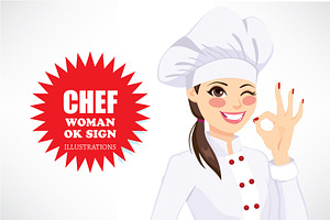 Chef Ok Sign Illustration
