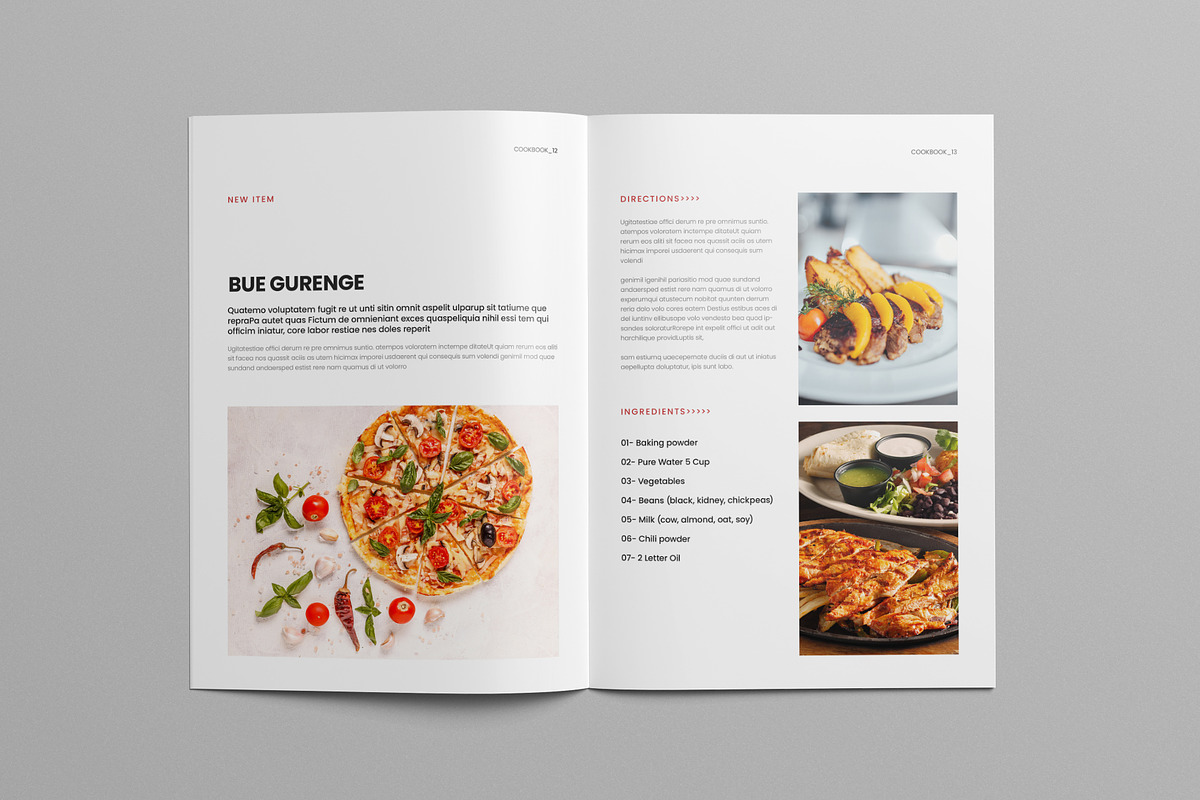 Cookbook Recipe Book Layout, a Brochure Template by Pixelpick (Photo 5 of 9)