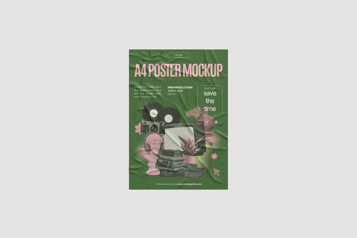 A4 Poster Mockups, an Advertising Mockup by graphiccrew (Photo 8 of 16)